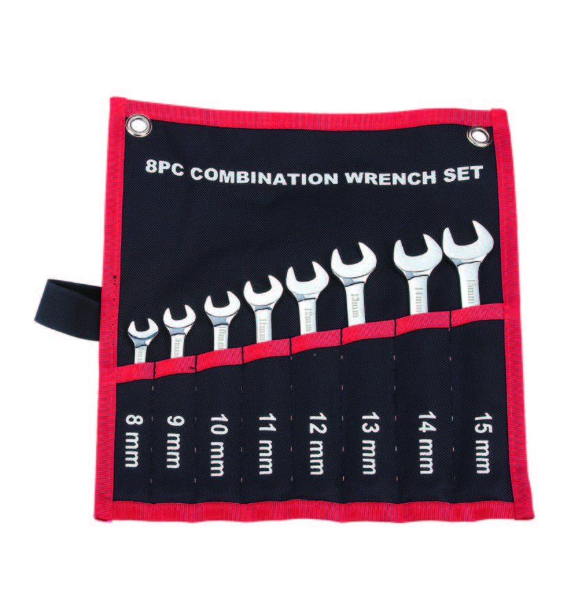 8-pack combination wrench set